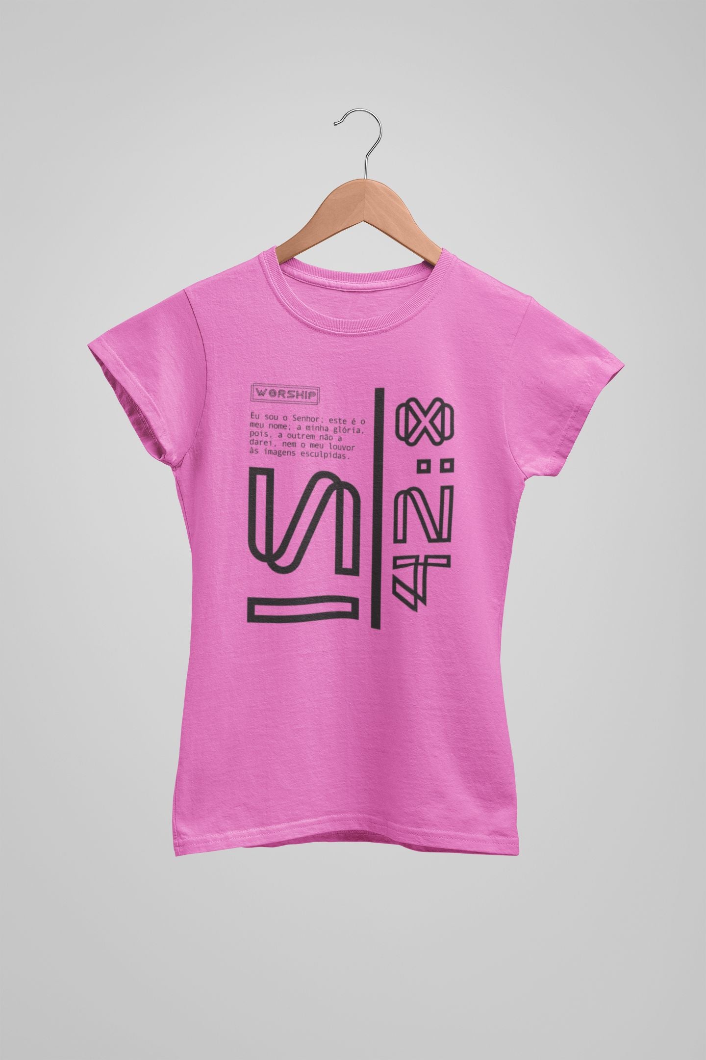 Camiseta Estonada Original 3 Feminina Rosa Claro