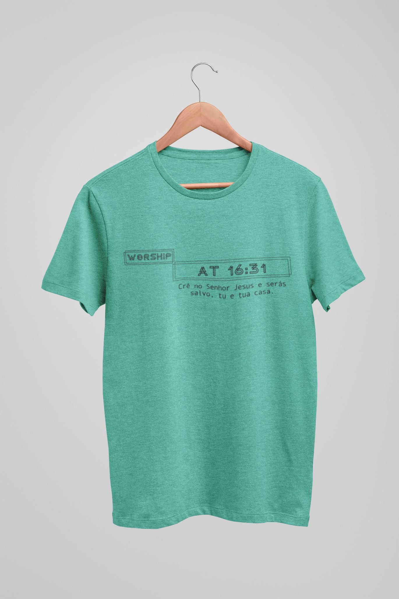 Camiseta Estonada Original 1 Masculina Verde Água