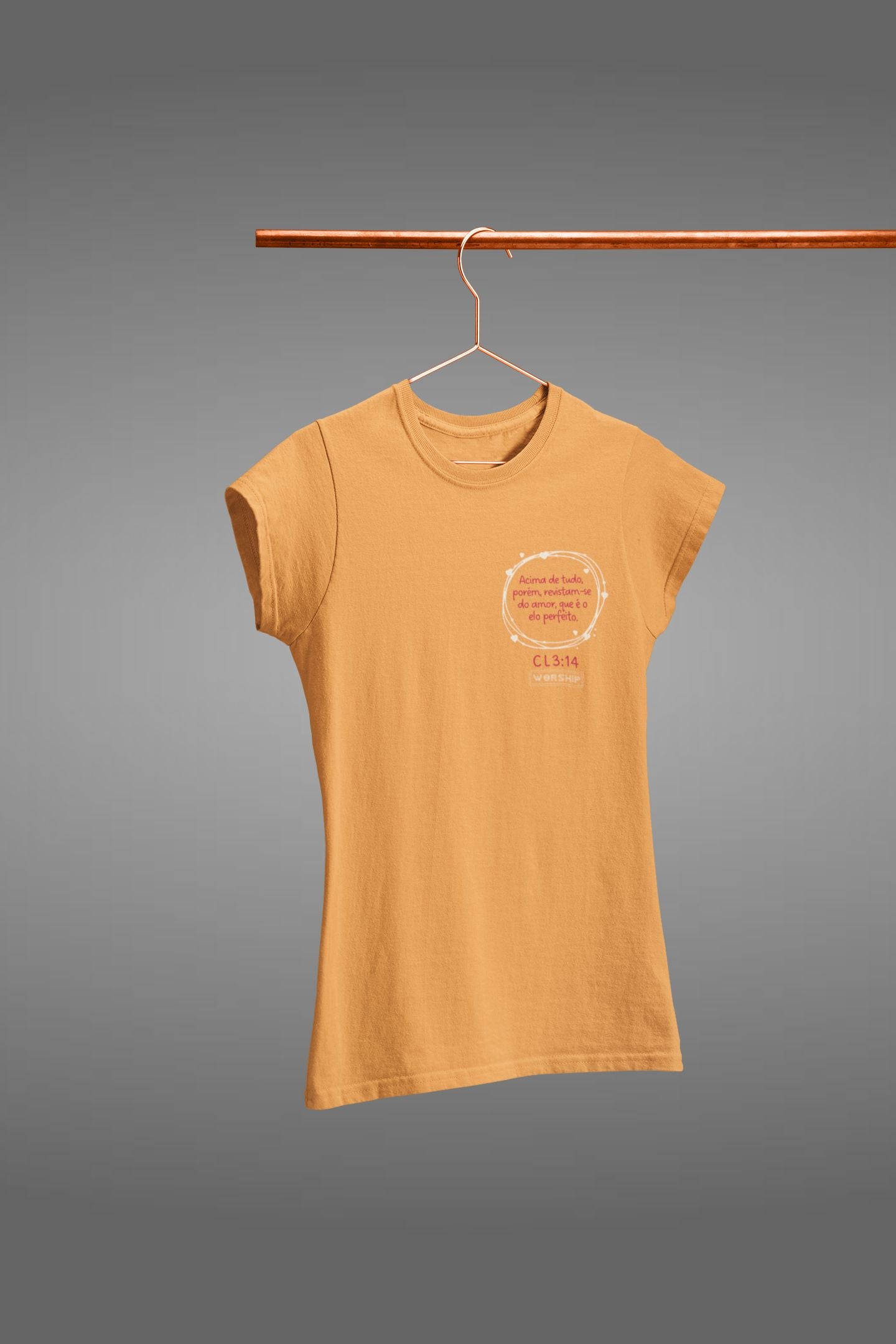 Camiseta Feminina AMOR DE DEUS 2 - estonada e colorida