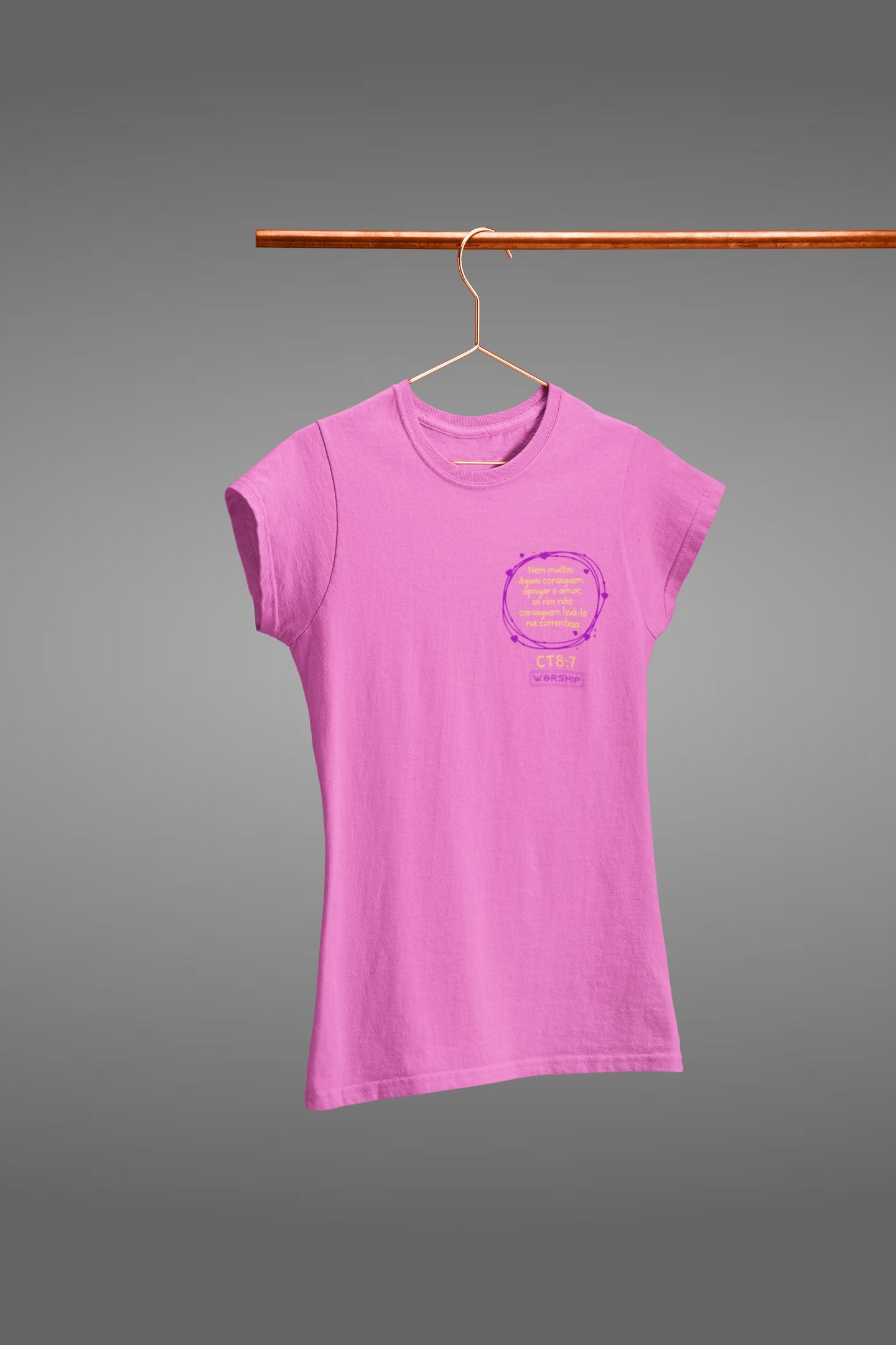Camiseta Feminina AMOR DE DEUS 2 - estonada e colorida