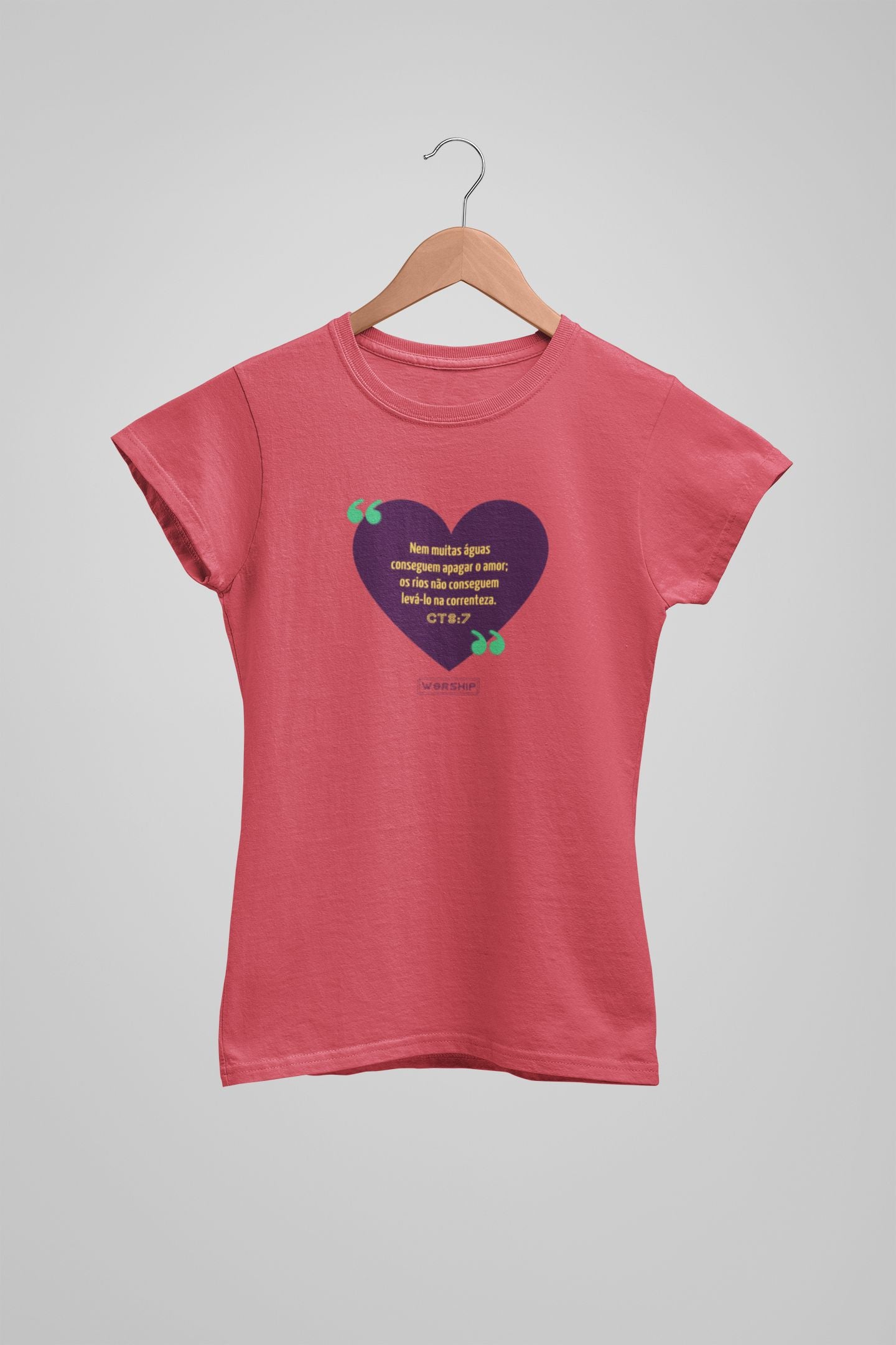 Camiseta Feminina AMOR DE DEUS 1 - estonada e colorida